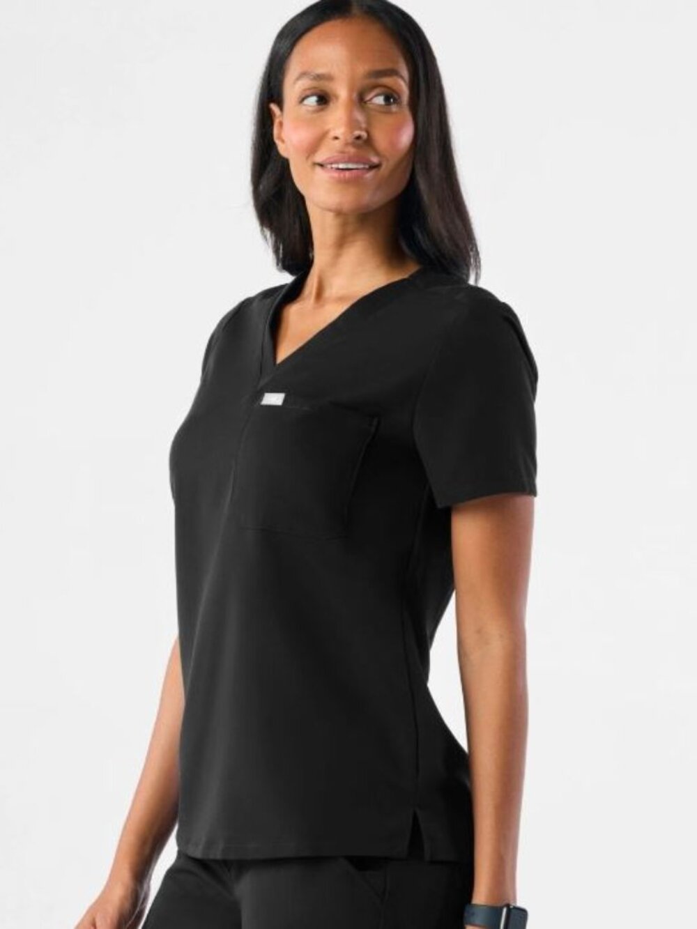 FIGS Catarina™ - One-Pocket Scrub Top - BLK XL